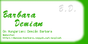 barbara demian business card
